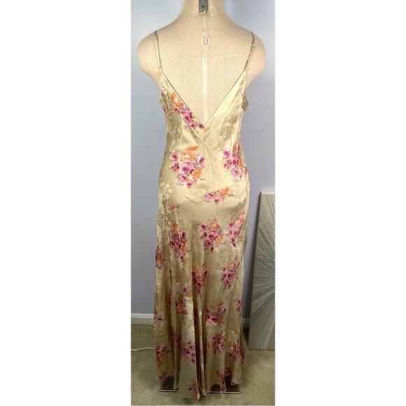 LoveShackFancy Azalea Rosie Mauve Floral Silk Blend Slip Maxi Dress Size M - Picture 9 of 11